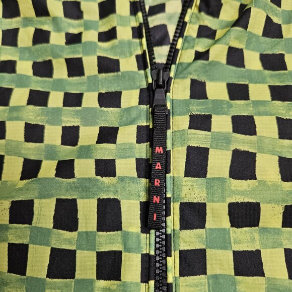 UNIQLO x Marni Packable Jacket Anorak XL Outdoor Athletic Casual Green Check - Picture 4 of 11